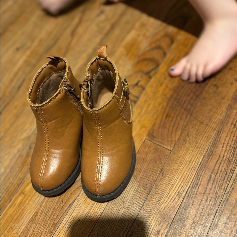 Tan Kids Boots